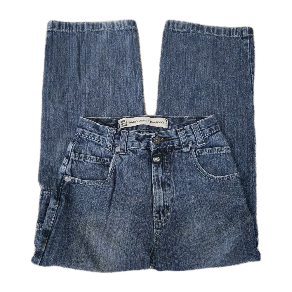 Paco Jeans Boys 8 Blue Baggy Skater Carpenter Loose Wide Leg 90s Y2K Vintage